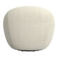 Haven White Faux Sherpa Curved Upholstered Swivel Chair image number 4