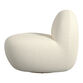 Agnes White Faux Sherpa Curved Upholstered Swivel Chair image number 3