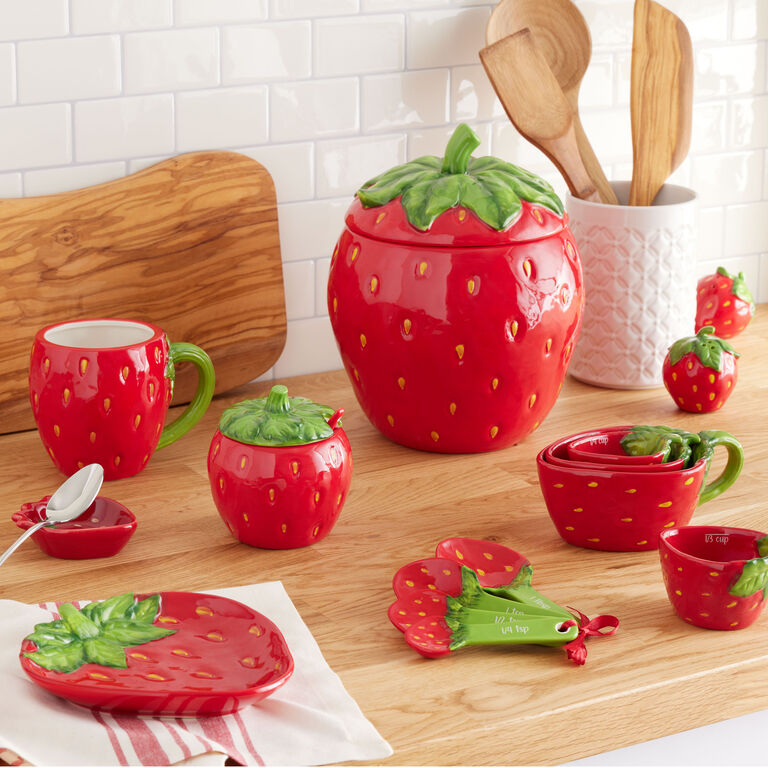 Ceramic Strawberry Figural Pinch Bowl Set of 2 - World Market