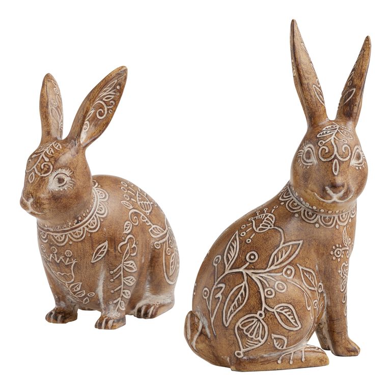 15 LG Ceramic Filigree Fret Work Standing 🐰 Bunny 🐇 Rabbit Figurine w