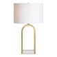 Napier White Marble And Brushed Brass Arch Table Lamp image number 3