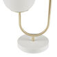 Lisboa Gold Metal and Frosted Glass Globe 2 Light Table Lamp image number 2