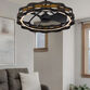Cheney Bronze and Black Wavy Ceiling Light with Fan image number 1