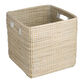 Adira White and Natural Seagrass Utility Basket Cube image number 0
