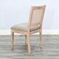 Lanyard Wood and Rattan Upholstered Dining Chair 2 Piece Set image number 3