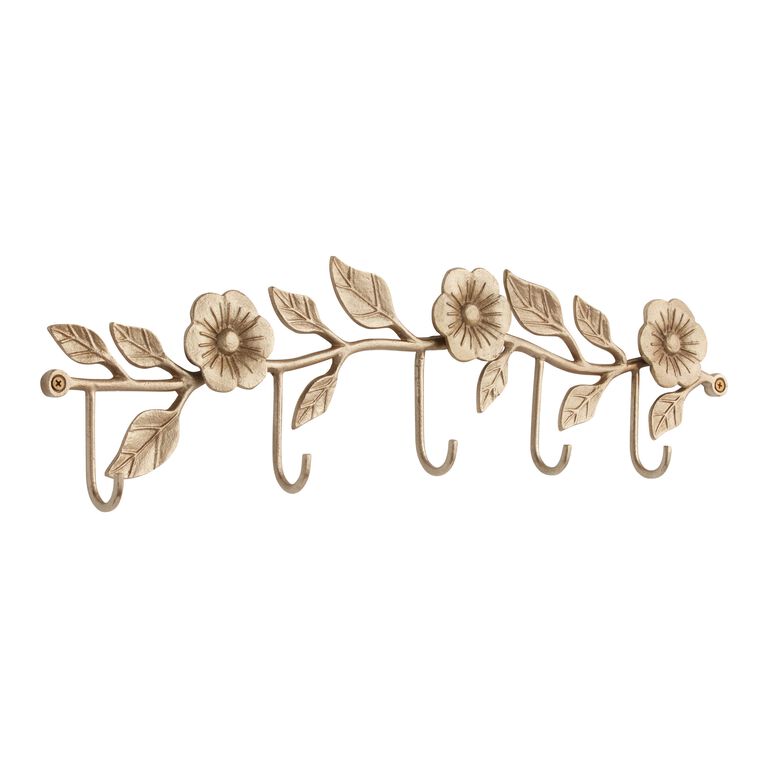 Village Wrought Iron Floral - Wall Hook Small