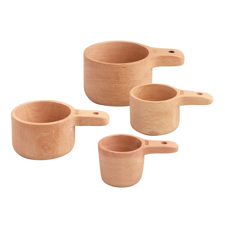 Gold Metal and Wood Nesting Measuring Spoons - World Market