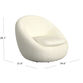 Haven White Faux Sherpa Curved Upholstered Swivel Chair image number 5