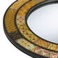 Round Multicolor Hand Painted Metal Patchwork Wall Mirror image number 1