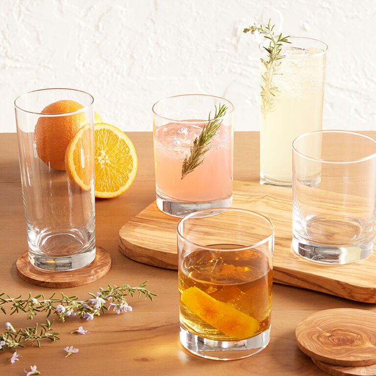 Clear Pressed Highball Glass Set of 4 by World Market