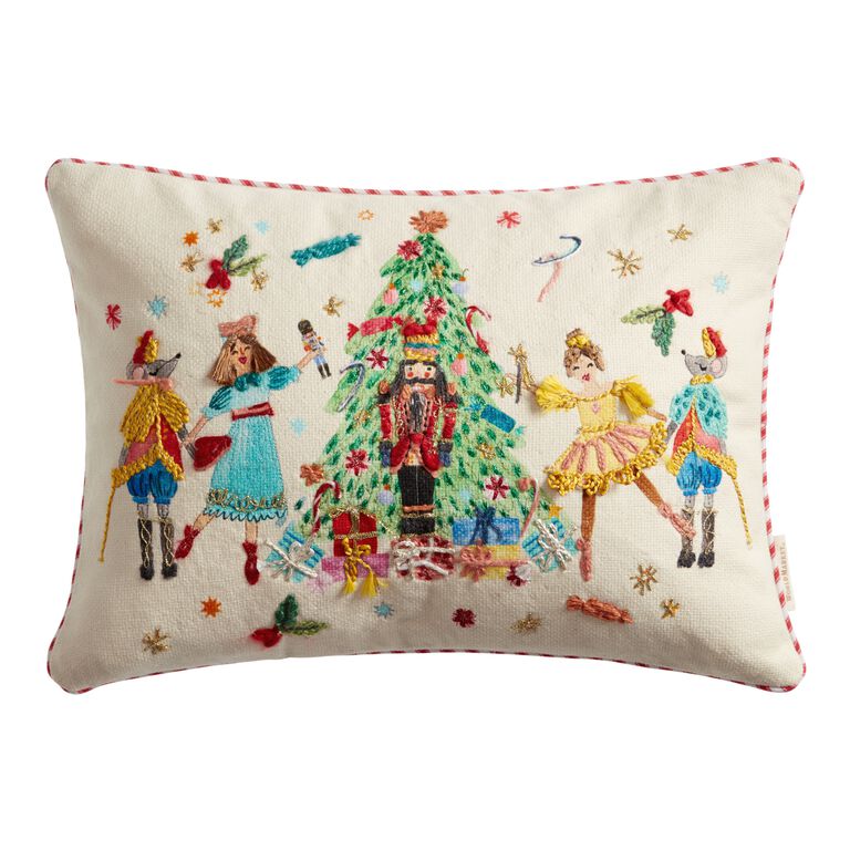 Sugarplum & Nutcracker Personalized Christmas Throw Pillows