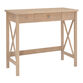Wilhelm Pine Wood Modern Farmhouse Desk With Drawer image number 0