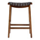 Giovana Gray Faux Suede Strap Backless Counter Stool image number 2