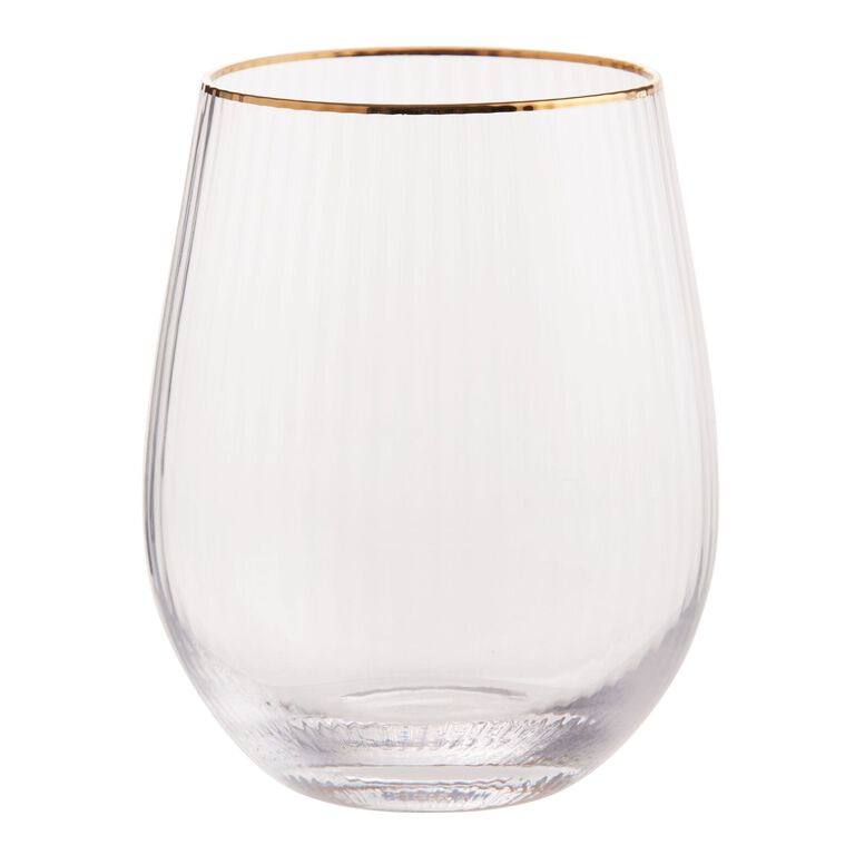 Fritz Crystal Stemless Wine Glass Set of 2 by World Market