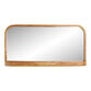Natural Neem Wood Wall Shelf With Mirror image number 1