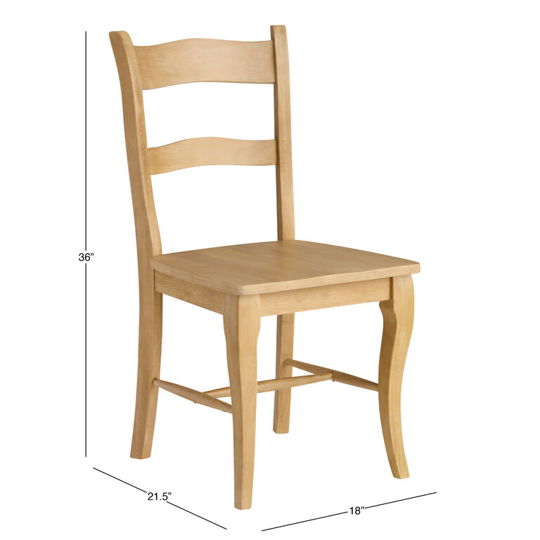 Jozy Warm Natural Wood Dining Chair Set of 2 image number 5