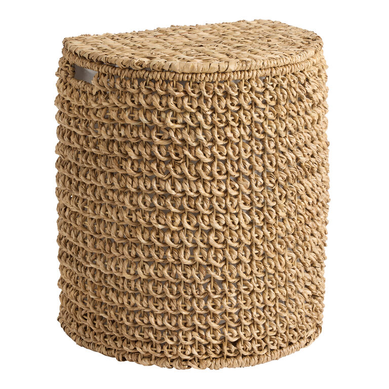 Adora Water Hyacinth and Rattan Laundry Hamper with Liner image number 4