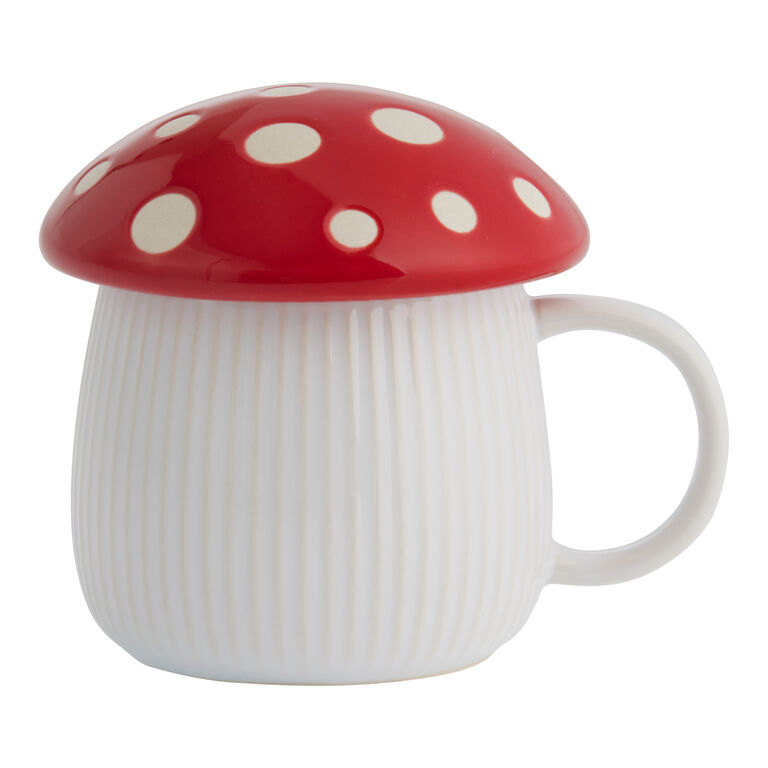 Mushroom Lidded Ceramic Mug by World Market