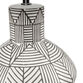 Vino Black and White Geo Stripe Ceramic Table Lamp image number 2