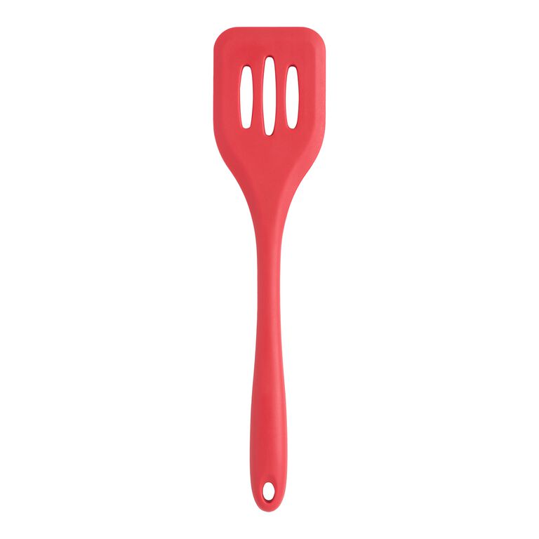 Red Silicone Edge Stainless Steel Slotted Fish Turner - World Market