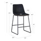 Jero Faux Leather Upholstered Counter Stool 2 Piece Set image number 6