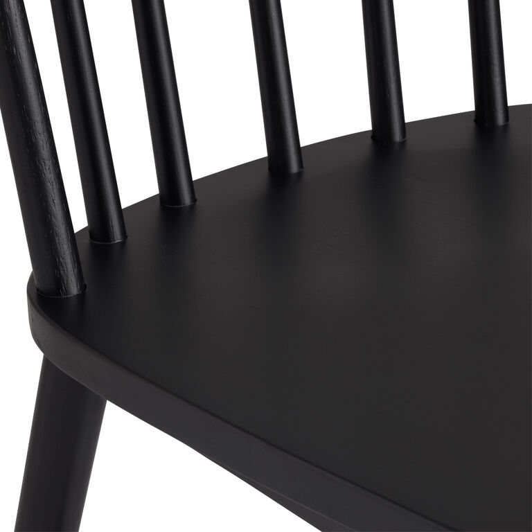 Emeline Black Wood Farmhouse Dining Chair Set of 2 image number 4