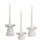 Medium White Ceramic Pillar And Taper Candle Holder image number 1