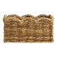Daisy Rectangular Natural Seagrass Scalloped Rim Basket image number 1
