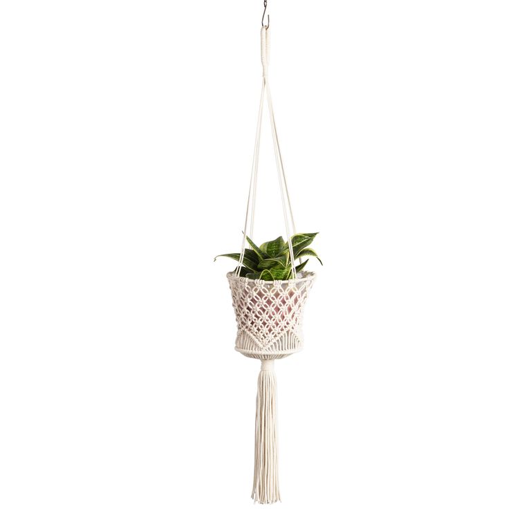 Miniature Macrame Plant Hanger Kit - Makes one hanger fit for a mason jar  or small planter