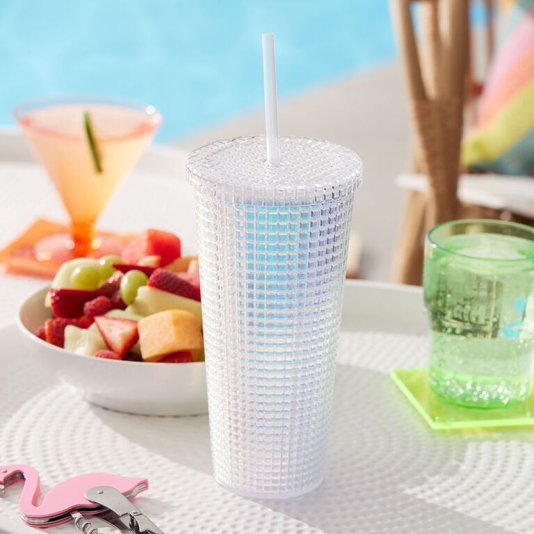 Glass High Value Beverage Cup Coffee Cup Double Drinking Straw Cup Portable  Office Gift Cup 