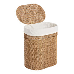 Salma Oval Seagrass Laundry Hamper with Liner