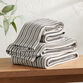Monte Gray Stripe Textured Bath Towel image number 1