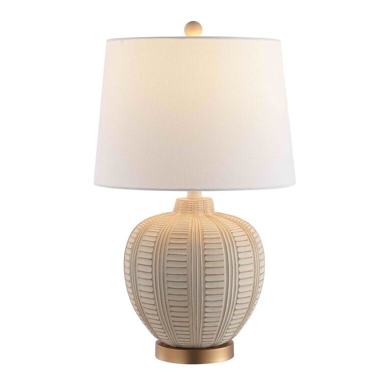 Marrla Cream and Rose Gold Table Lamp image number 3