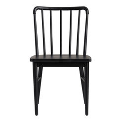 Emeline Black Wood Farmhouse Dining Chair Set of 2