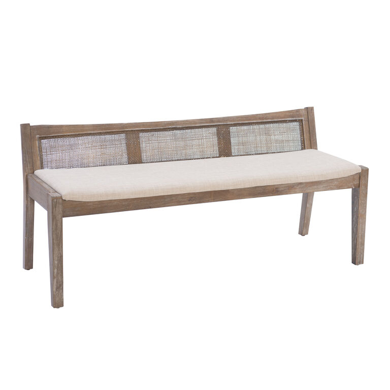 Abacos Rattan Cane Bench image number 1
