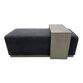 Beechen Upholstered Bench with Rolling Oak Wood Table image number 2