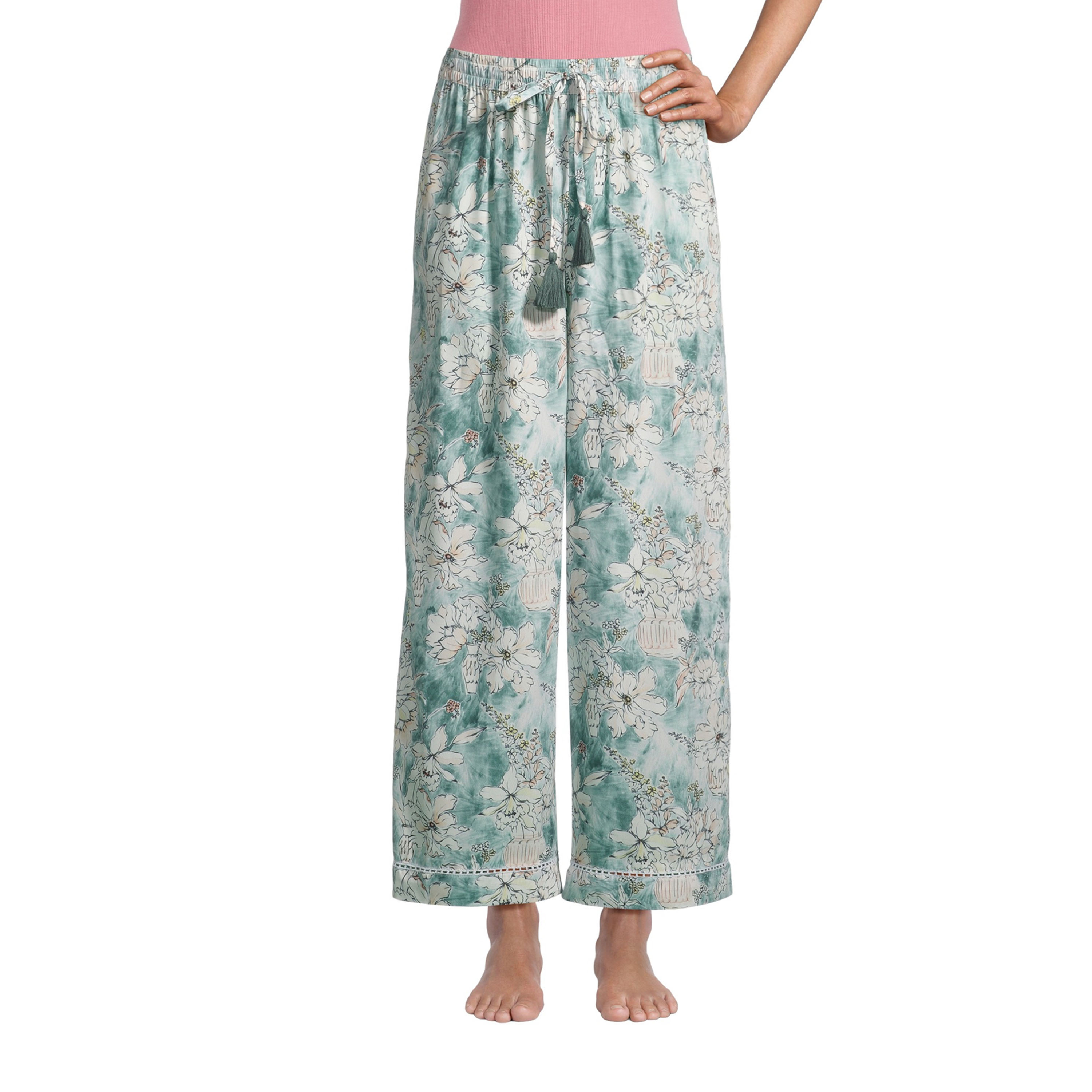 Evangeline Bouquet Blue Watercolor Pajama Pant - World Market