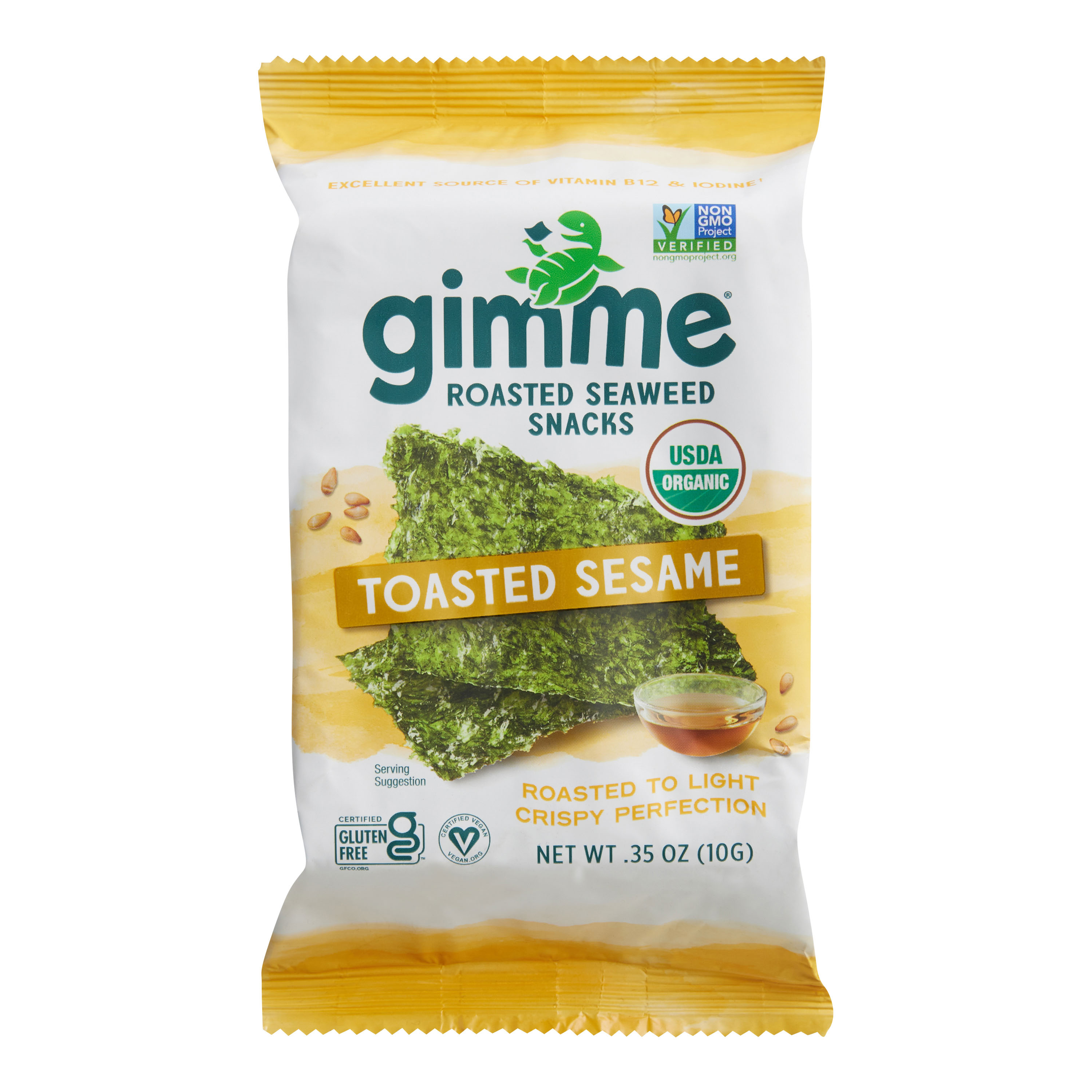 GimMe Toasted Sesame Organic Roasted Seaweed Snack - World Market