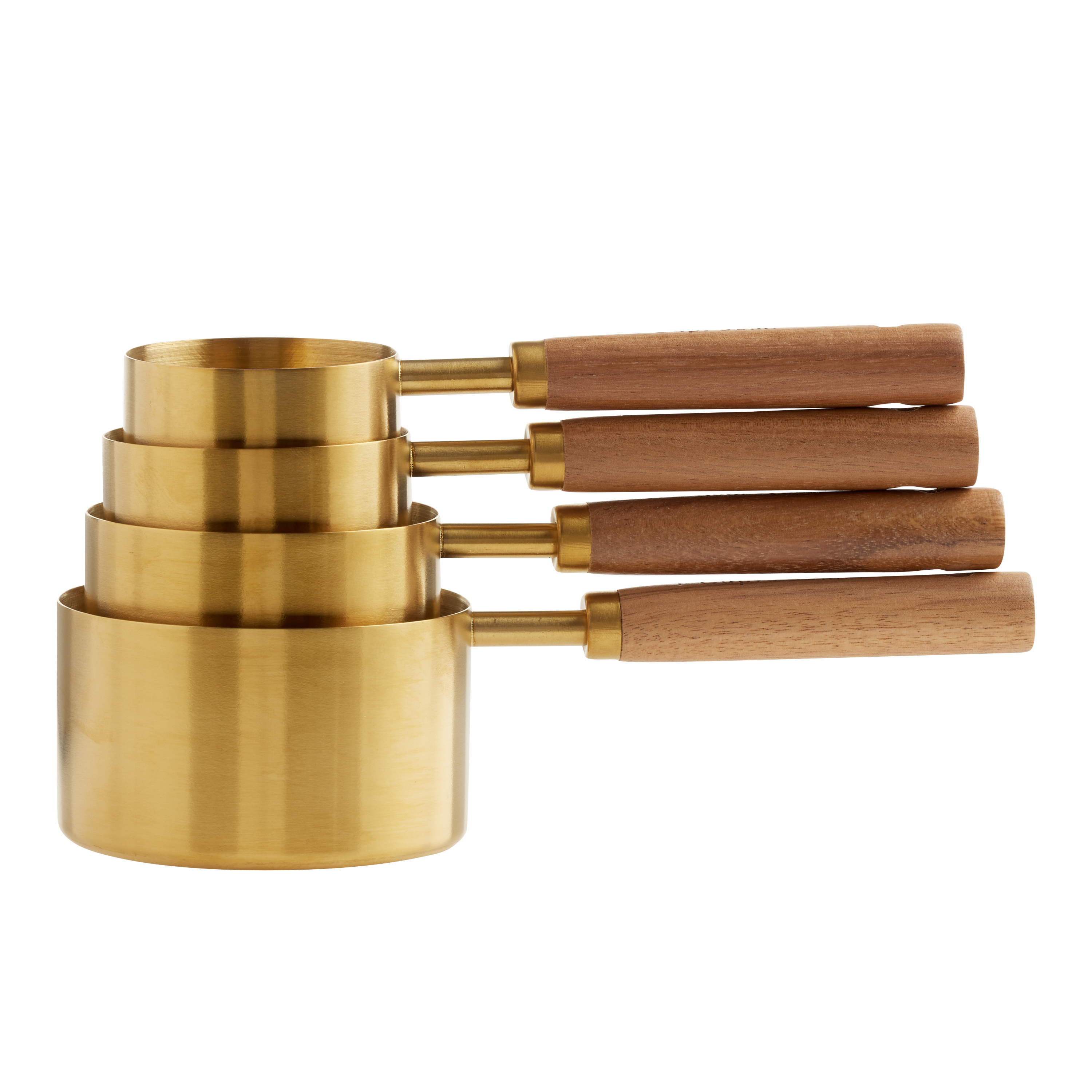 Gold Measuring Cups w/ Woven Jute Handles, Set of 4 – Evergreen