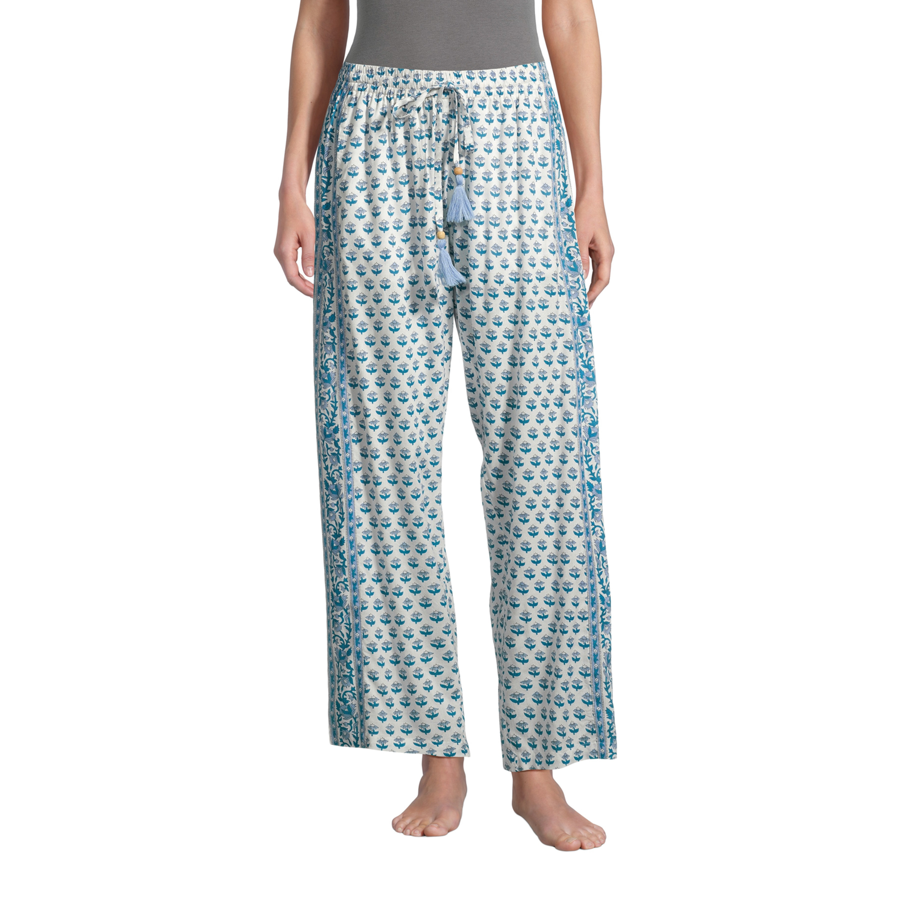 Blue And White Bhuti Floral Print Pajama Pants - World Market