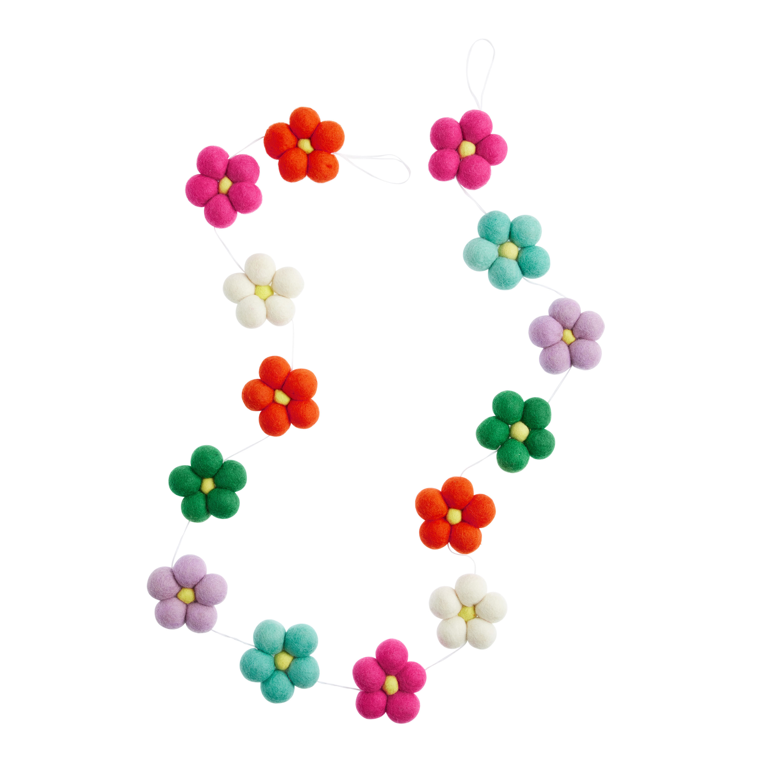 RAINBOW WILDFLOWER GARLAND // Felt Flower Garland // Floral