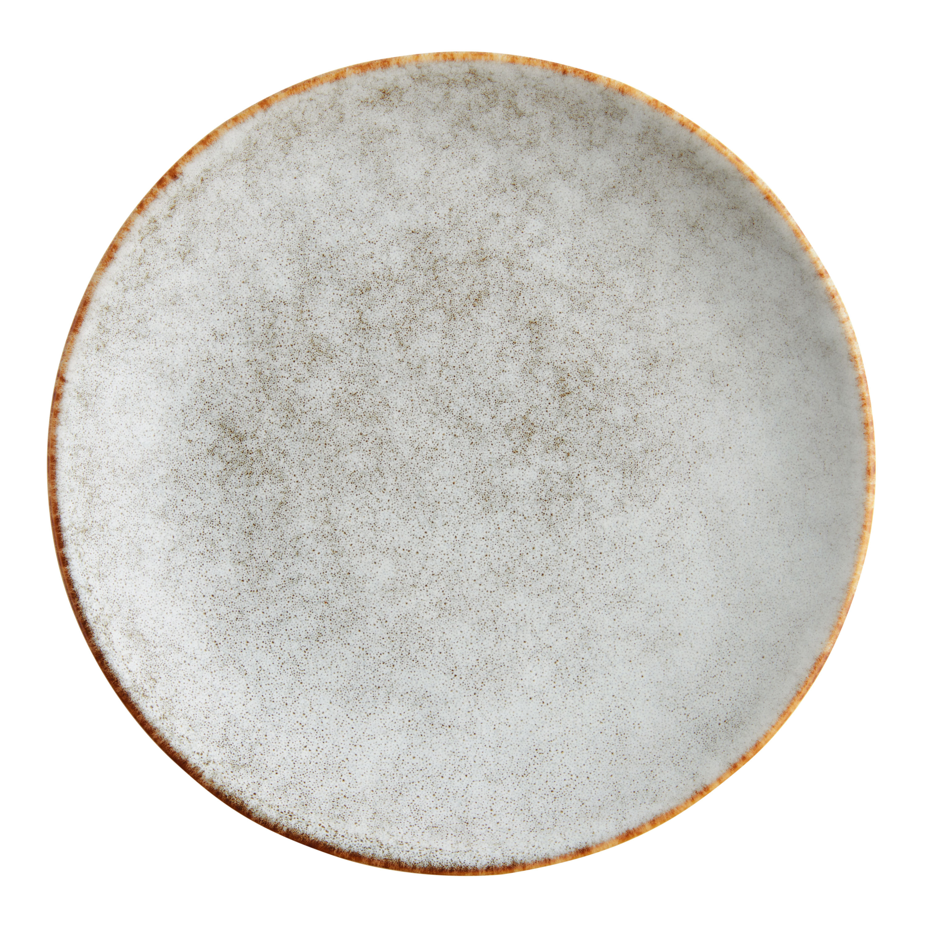 Vita Ivory And Brown Reactive Glaze Appetizer Plate - World Market