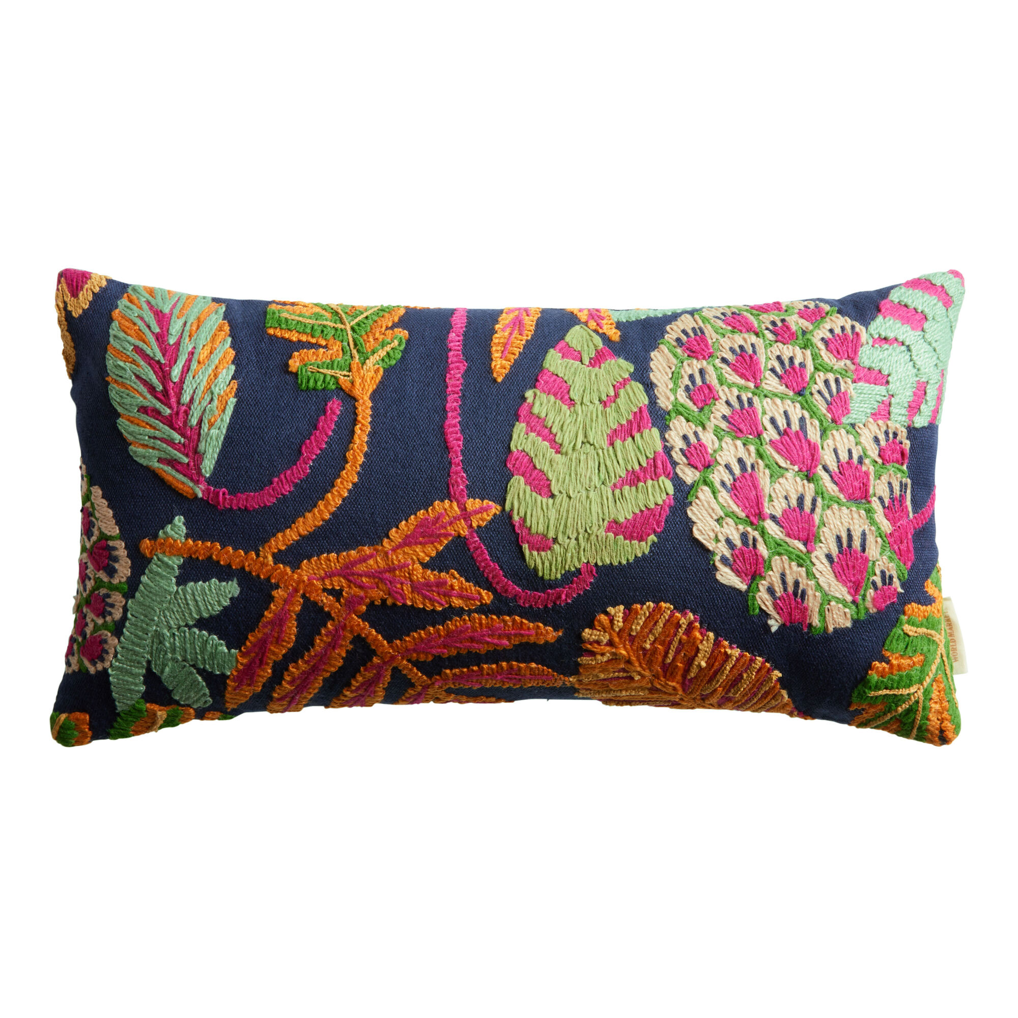 Embroidered Botanical Pillow - World Market