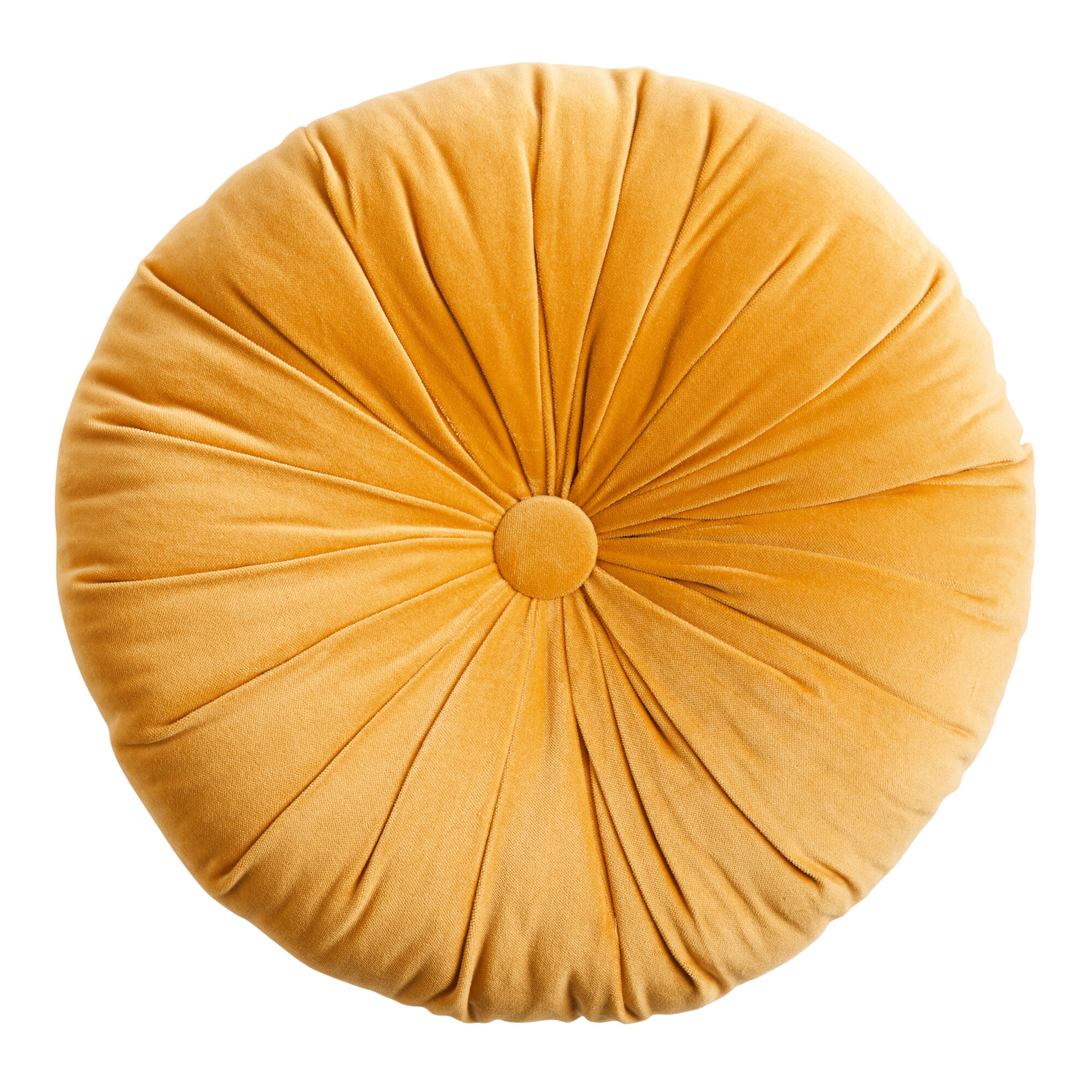 Round Tufted Velvet Throw Pillow - World Market