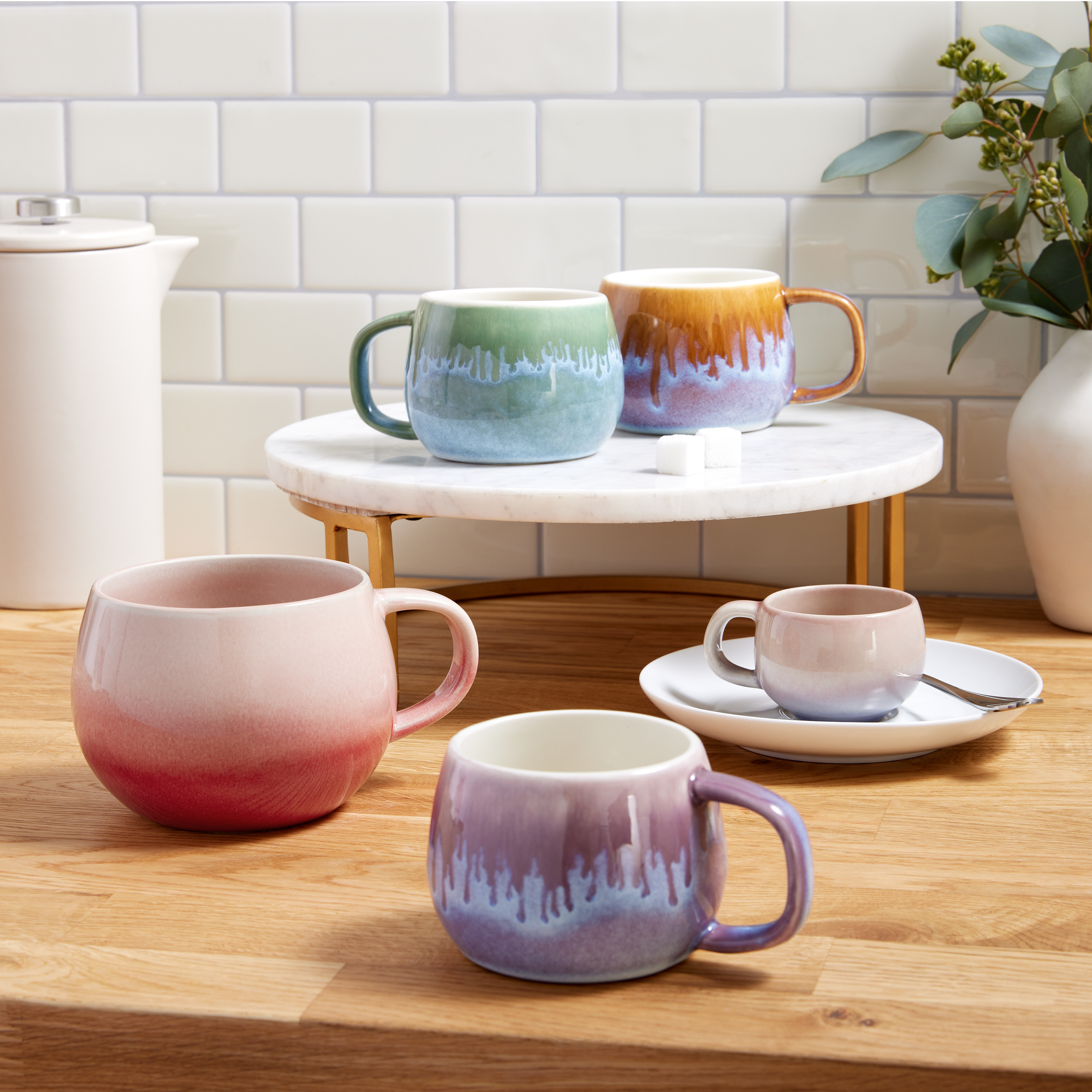 Muted Ombre Reactive Glaze Ceramic Mug Collection - World Market