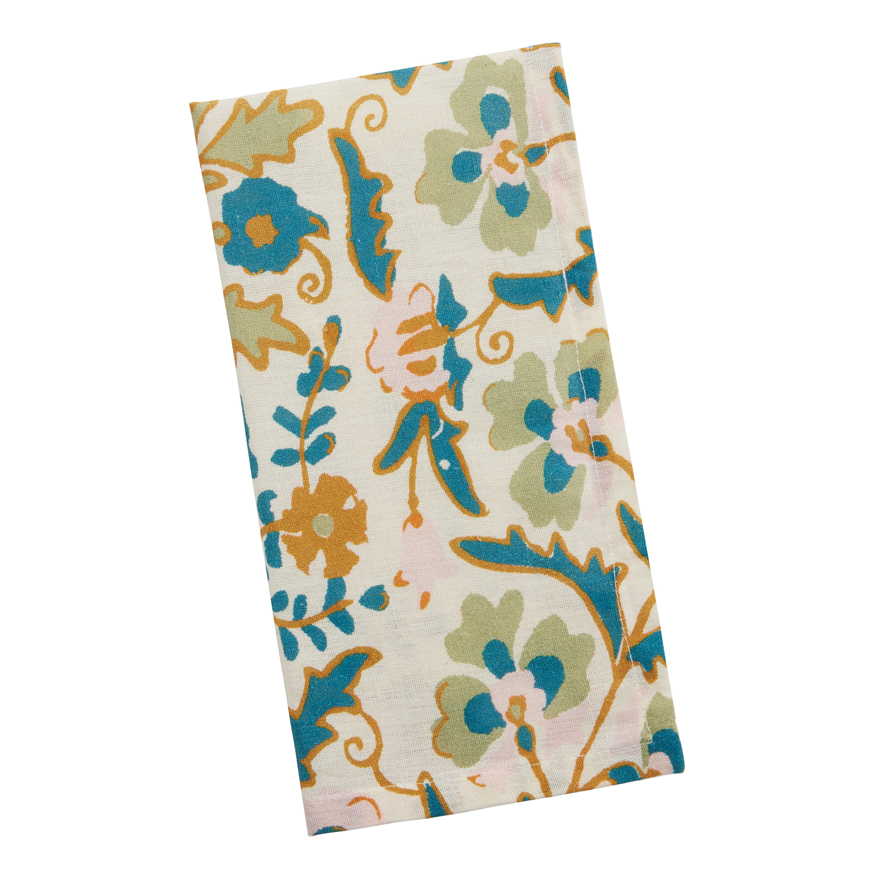 Multicolor Screen Print Floral Napkin Set of 4 - World Market