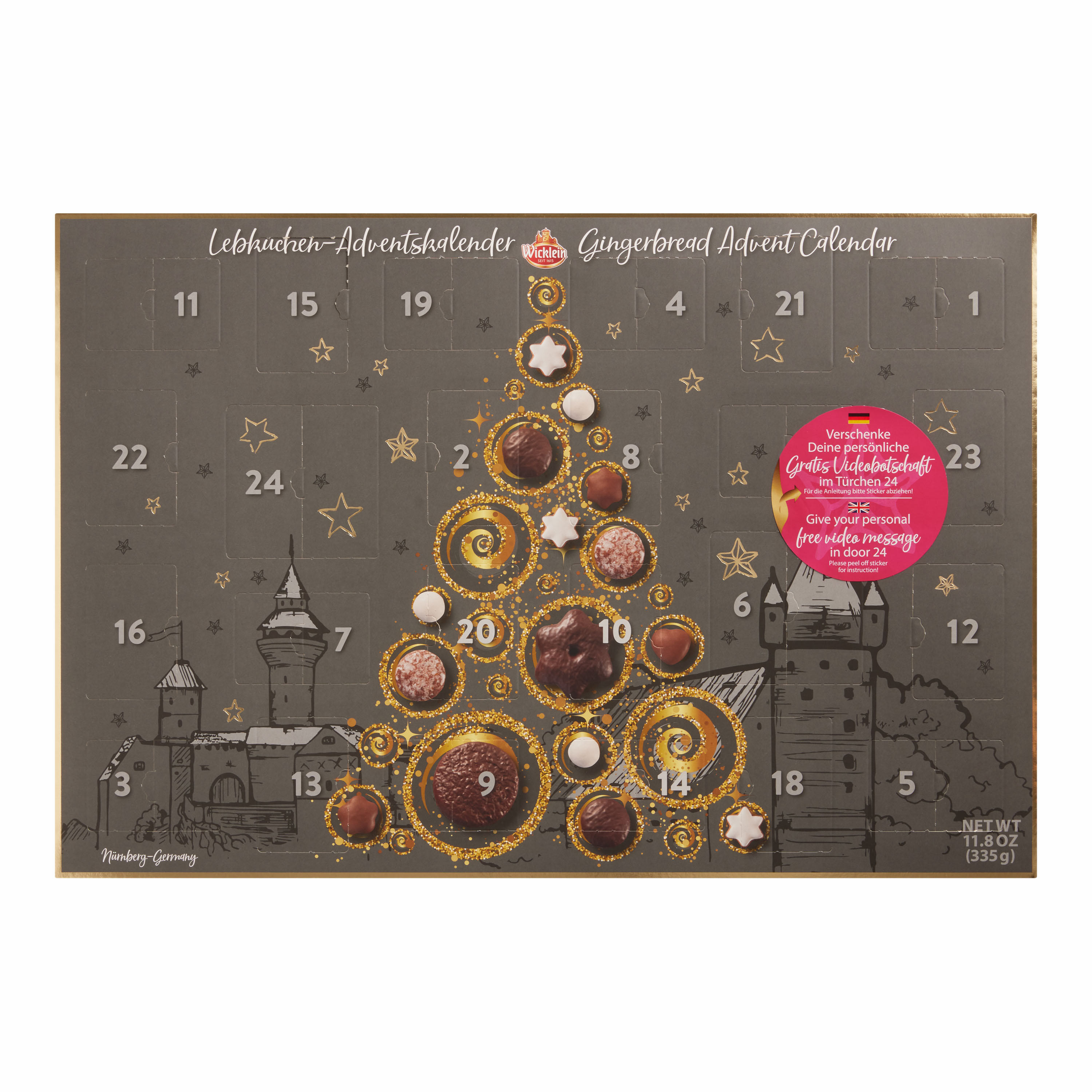 Christmas Advent Calendar Mini Panettones - 12 Pack