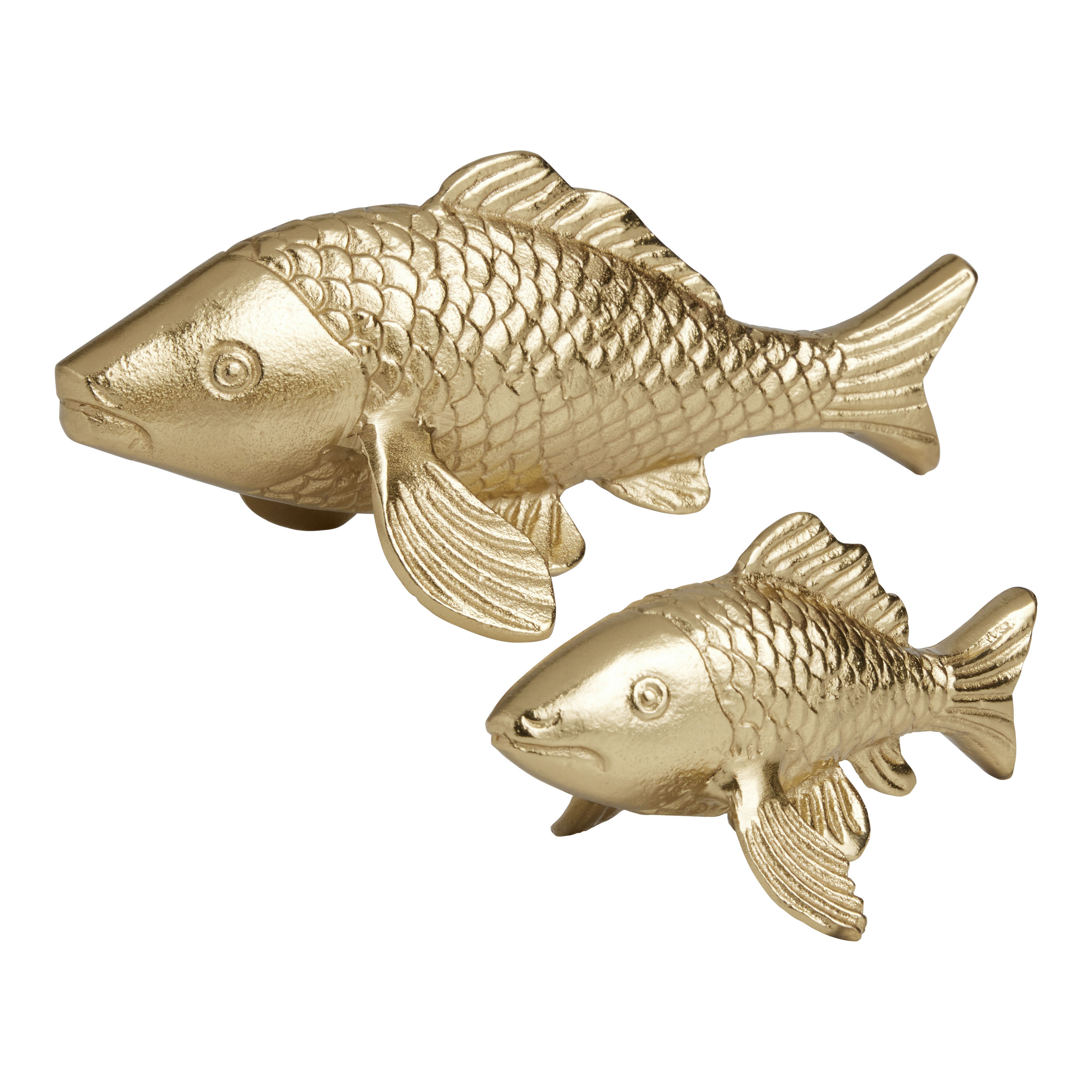Koi Statue Fish Craft Gold Toilet Paper Holder Towel Rack Wall