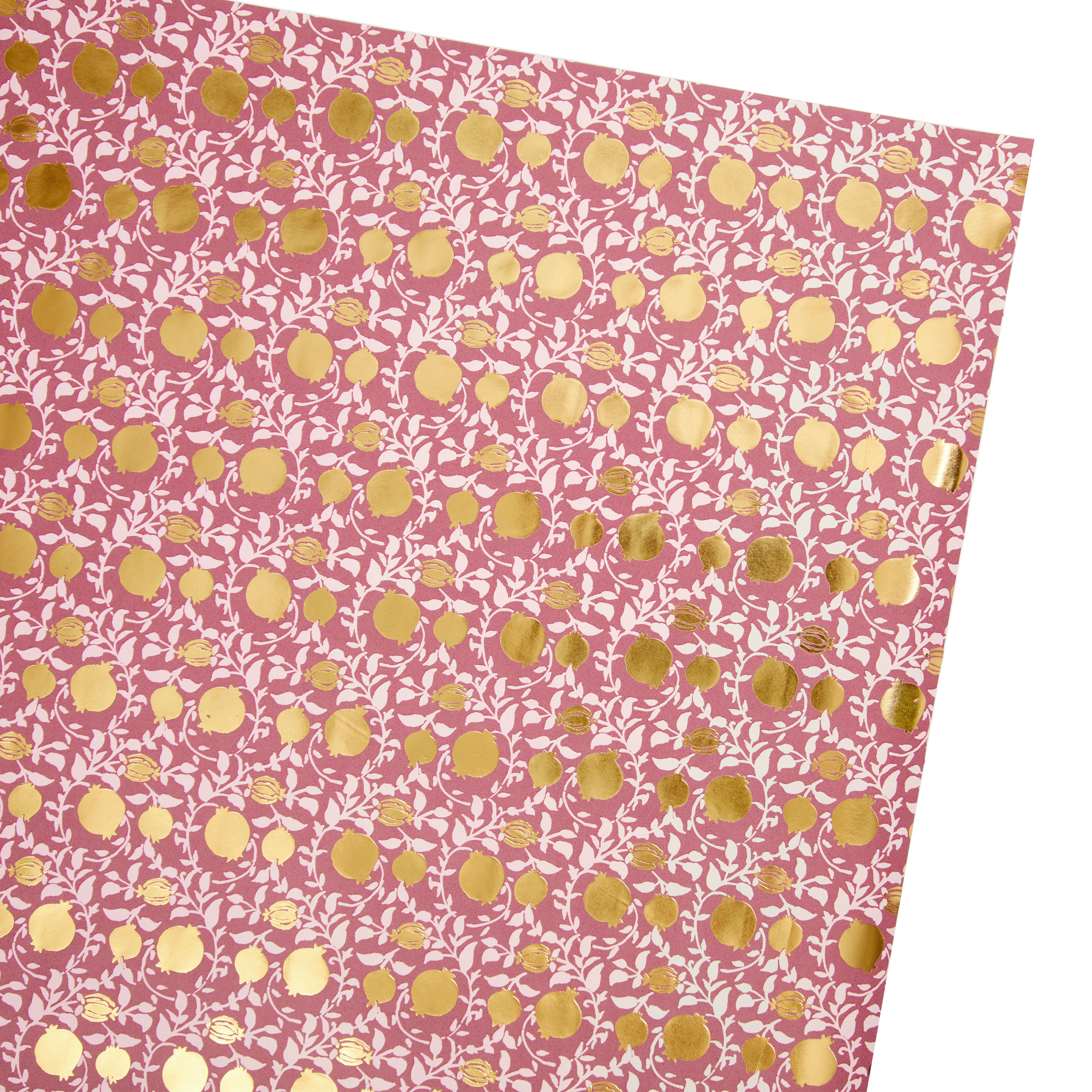 Chic Vintage Rose Pink White Polka Dots Pattern Wrapping Paper Sheets