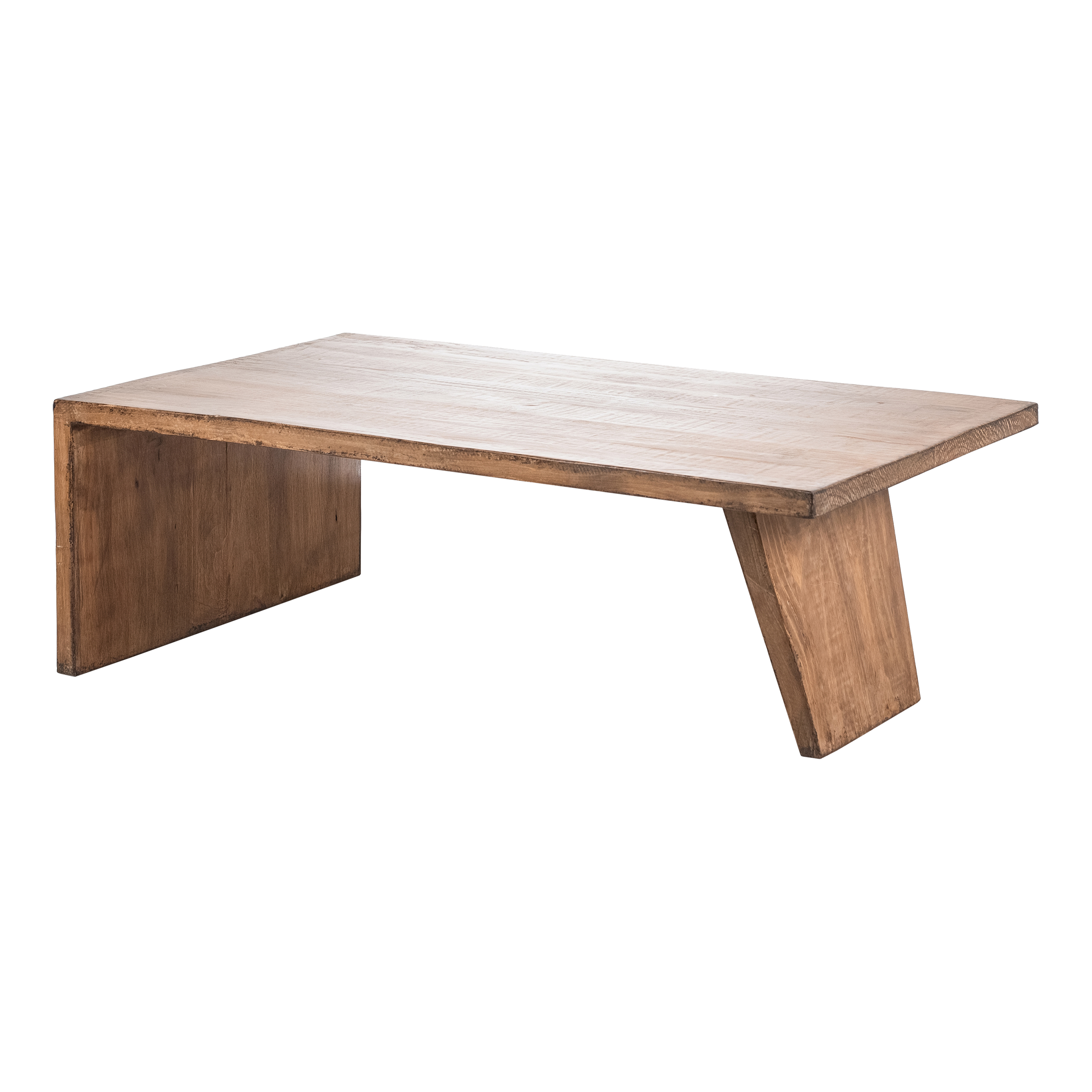 Regan solid wood coffee shop table with storage